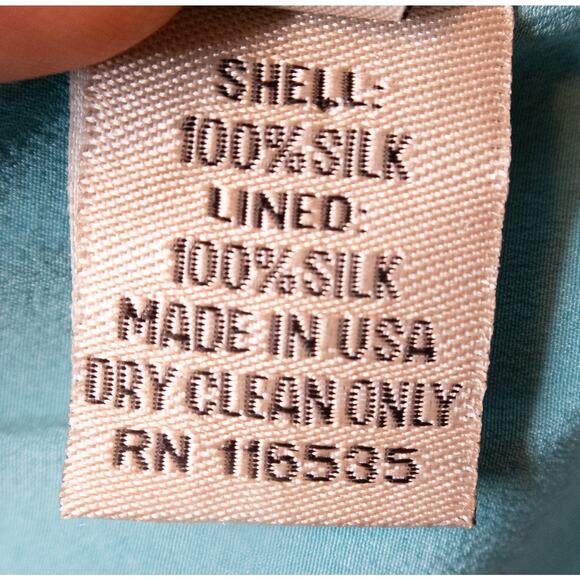 LELA ROSE Groovy Blue Abstract Print 100% Silk Sleeveless Sheath Dress US 2 - Picture 11 of 12